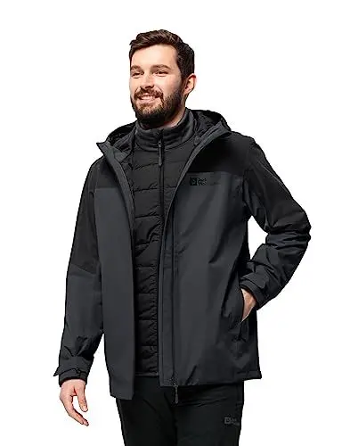 Produktbild: Jack Wolfskin Herren Glaabach 3in1 Jkt M, Schwarz, L EU