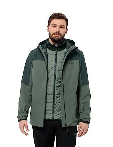 Produktbild: Jack Wolfskin Herren Glaabach 3in1 Jkt M, Black Olive, M EU