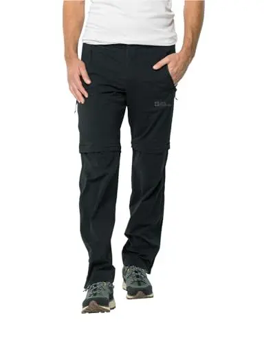 Produktbild: Jack Wolfskin Herren Glastal Zip Away Pants M Wanderhose, Schwarz, 50 EU