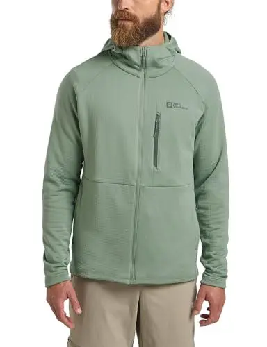Produktbild: Jack Wolfskin Herren Kolbenberg Hooded Fz M Fleece-Jacke, Eucalyptus, XL EU