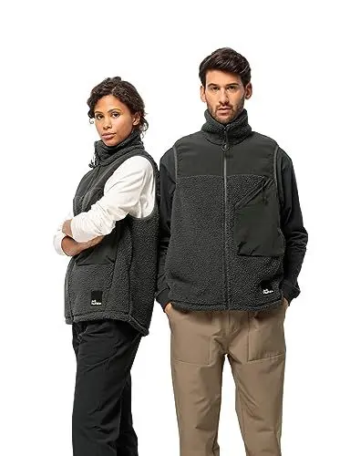 Produktbild: Jack Wolfskin Herren MAARWEG Vest Fleece-Weste, Granite Black, M