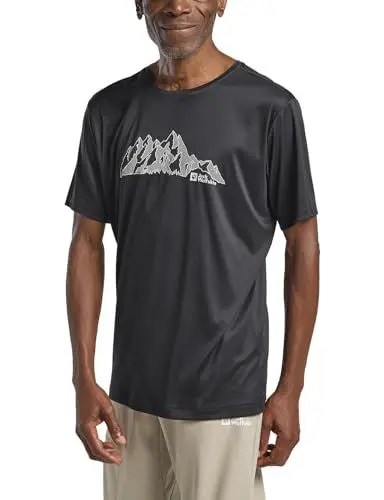 Produktbild: Jack Wolfskin Herren Peak Graphic M T-Shirt, MTN Phantom, L EU