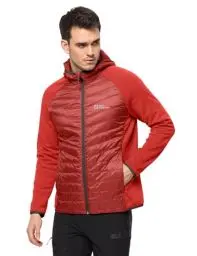 Produktbild: Jack Wolfskin Herren Routeburn Pro Hybrid M Fleecejacke, strong red, S EU