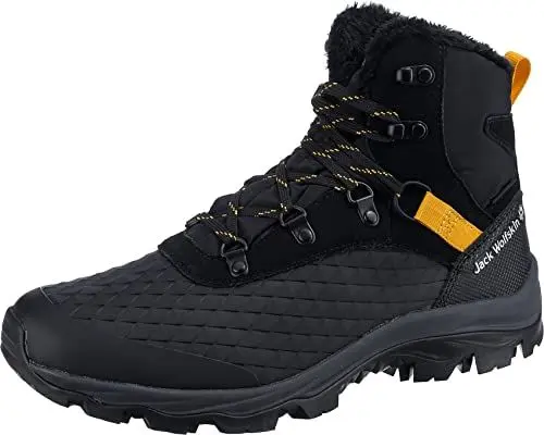 Produktbild: Jack Wolfskin Herren Snowcrawler Texapore Mid M Schneestiefel, Black Burly Yellow, 47 EU