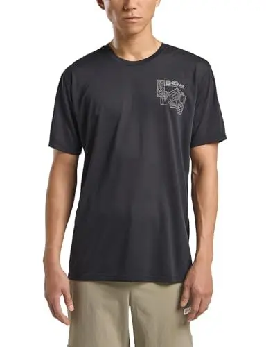 Produktbild: Jack Wolfskin Herren Vonnan Graphic M T-Shirt, Explore Phantom, L EU