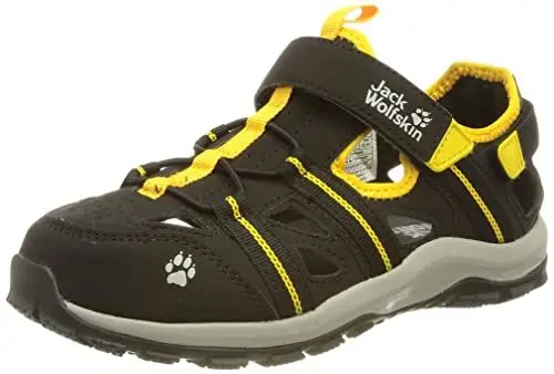 Produktbild: Jack Wolfskin Jungen Unisex Kinder Sun Climber K Sandale, Black/Burly Yellow Xt, 29 EU