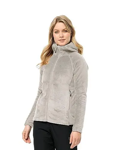 Produktbild: Jack Wolfskin Damen Rotwand Hooded Fz W Fleece-Jacke, Dove, L