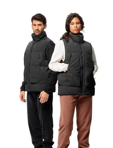 Produktbild: Jack Wolfskin Unisex DELLBRUECK Vest Daunenweste, Granite Black, X-Small