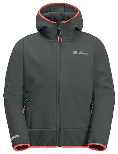 Produktbild: Jack Wolfskin Unisex Kinder Actamic Jacket Softshelljacke, slate green, 176 EU