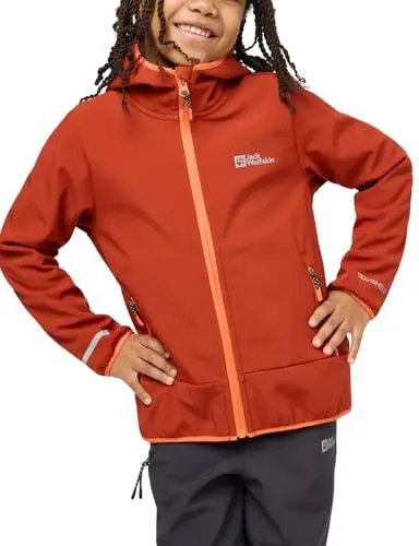 Produktbild: Jack Wolfskin Unisex Kinder Actamic Softshelljacke, Intense Rust, 164 EU