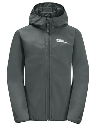 Produktbild: Jack Wolfskin Unisex Kinder Solyd Softshelljacke, Slate Green, 152 EU