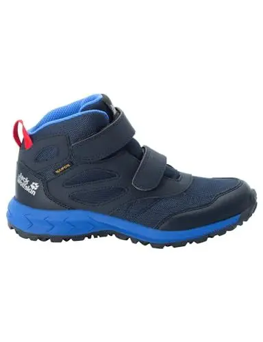 Produktbild: Jack Wolfskin Unisex Kinder Woodland Texapore Mid Vc Walking Schuh, Dark Blue Red, 39 EU