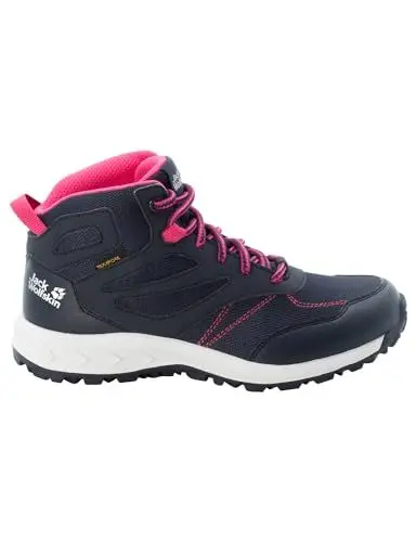 Produktbild: Jack Wolfskin Unisex Woodland Texapore Mid K Walking-Schuh, Night Blue/Pink, 36 EU