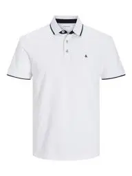 Produktbild: JACK & JONES Herren Slim Fit Polo Shirt JJEPAULOS Uni Sommer Hemd Kragen Kurz Arm Basic Pique Cotton, Farben:Blau-4, Größe:XL