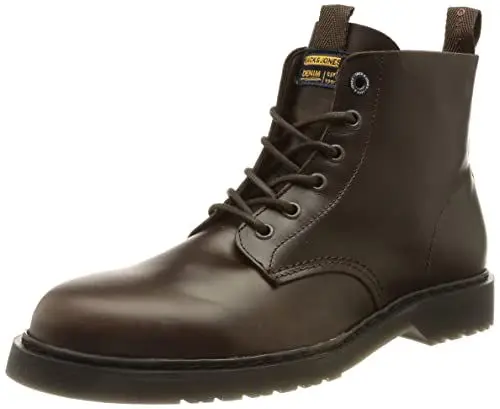 Produktbild: Jack & Jones Herren JFWHASTINGS Leather Boot SN Stiefeletten, Brown Stone, 44 EU