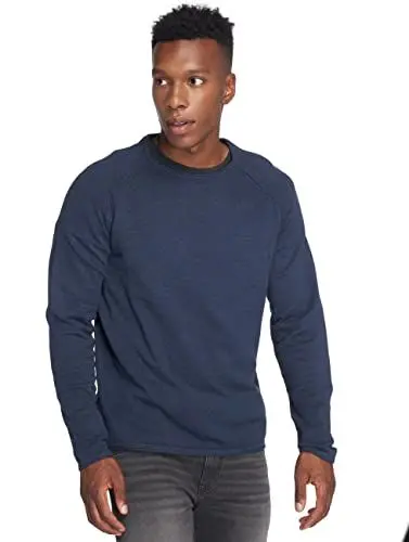 Produktbild: JACK & JONES Herren JJEUNION Knit Crew Neck NOOS Pullover, per Pack Blau (Ensign Blue Detail: Twisted with Navy Blazer), XX-Large (Herstellergröße: XXL)