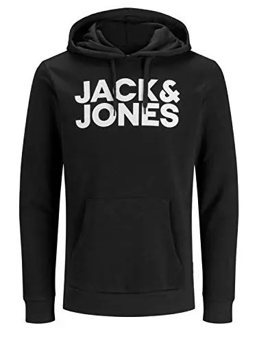 Produktbild: JACK & JONES Herren JCORETAIL Sweat Hood NOV LTN Kapuzenpullover, Schwarz , M