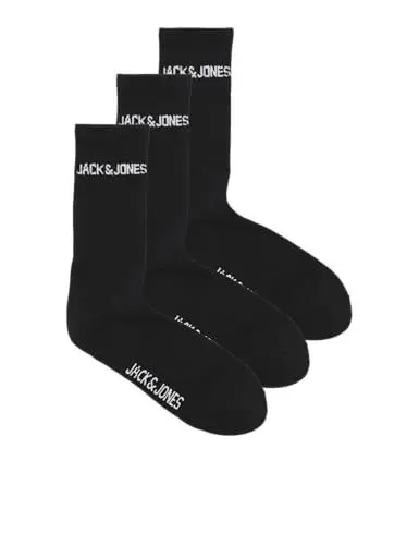 Produktbild: JACK & JONES JACMELVIN TENNIS SOCK 3 PACK NOOS, Schwarz, Einheitsgröße