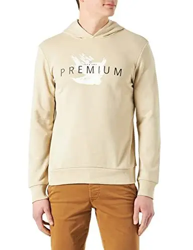 Produktbild: Jack & Jones Men's JPRBLASPLASH Print Sweat Hood FST Kapuzenpullover, Brown Rice, L