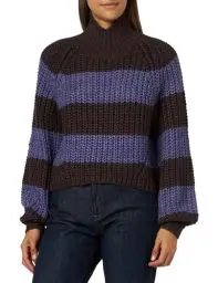 Produktbild: Jack & Jones Strickpullover Damen, Twilight Purple/Stripes:Seal Brown, M