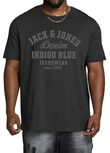 Produktbild: Jack and Jones Große Größe T-Shirt für Herren - Übergröße Shirt Männer T-Shirt 3XL bis 6XL - einzeln und Multi-Set (BS Iris Opt 2, 3XL)