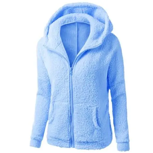 Produktbild: Damen Long Blazer Strickjacke Sweatjacke Gefüttert Ärmellose Weste Skijacke Schwarzer Pullover Herbstjacke (#2 Light Blue, XXL)
