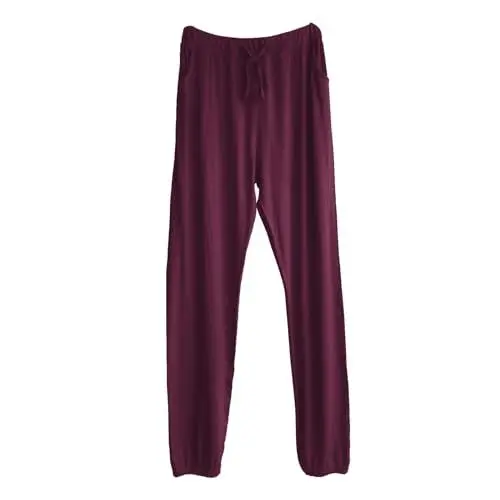 Produktbild: Jacke Frauen Damen-Yogahose, Bequeme Hose mit Kordelzug, Lockeres Gerades Bein mit Taschen, Solide Activewear-Jogginghose Für Yoga, Laufen, Sport Schwarze Damen Hose