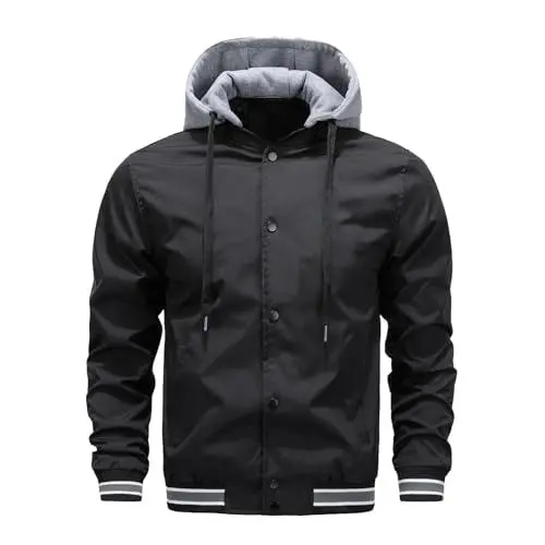 Produktbild: Jacke Herren Daunenjacke Mä Winterjacke Fleece Arbeitsjacke Herren Daunenjacke Herren Schwarz Fleecejacke Winddicht Herren Winterjacke Jungen 158 Jacke Winter Teenager Cyber Monday Angebote