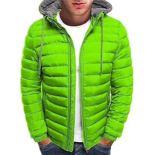 Produktbild: Jacke Herren Winter Pilotenjacke Herren Lederjacke Herren-Jacken Steppmantel Herren Teddy Jacke Herren Leichte Jacke Herren Herren Parka Lang Winterparka Herren Leichte Daunenjacke Grün Xl