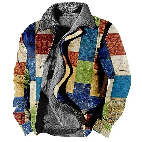 Produktbild: Jacket Ledermantel Herren Schwarz Lang,Jacket Wollmantel Herren Bomberjacke Wollmantel Mit Kapuze Outdoor Daunenjacken Für Herren Filzmantel Herren Blau L