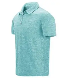 Produktbild: JACKETOWN Poloshirt Herren Kurzarm Einfarbig Golf Polo Shirts Knopfleiste Stickerei Streifen T-Shirt Herren Atmungsaktive Polohemd Sportlich Activewear Polo Tennis Schnelltrocknend Sommer 2XL