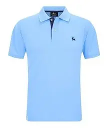 Produktbild: JACKETOWN Polo Shirts Herren Kurzarm Golf Poloshirt Schnelltrocknend Casual Sport Shirt Outdoor Atmungsaktives T-Shirts Sommer Polo Hemd Männer(Hellblau-L)