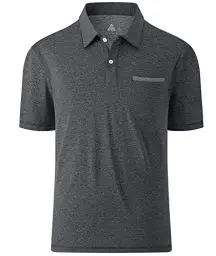Produktbild: JACKETOWN Poloshirt Herren Kurzarm Polohemd Atmungsaktiv Schnelltrocknend T Shirts Männer Polo Shirt Herren Mit Brusttasche Sommer Golf Tennis Sports Regular Fit Poloshirt