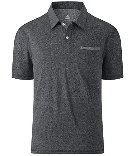Produktbild: JACKETOWN Poloshirt Herren Kurzarm Polohemd Atmungsaktiv Schnelltrocknend T Shirts Männer Polo Shirt Herren Mit Brusttasche Sommer Golf Tennis Sports Regular Fit Poloshirt
