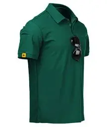 Produktbild: JACKETOWN Poloshirts Herren Kurzarm Atmungsaktives Schnelltrocknend Poloshirts Männer Sommer Knopfleiste T-Shirts Männer Casual Sport Shirt Basic Regular Fit Golf Polohemd(Wald Grün-3XL)