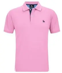 Produktbild: JACKETOWN Poloshirts Herren Kurzarm Golf Poloshirt Schnelltrocknend Casual Sport Shirt Outdoor Atmungsaktives T-Shirts Sommer Polo Hemd Männer(Rosa-2XL)