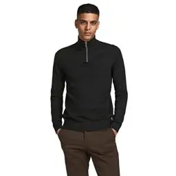 Produktbild: JACK&JONES Essentials Mens Black Knit High Neck
