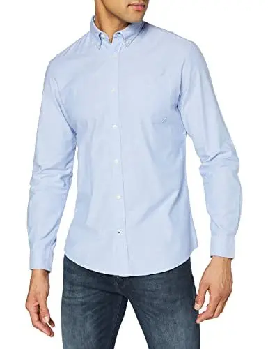 Produktbild: JACK & JONES Herren Jjeoxford Shirt L/S S21 Noos Hemd, Cashmere Blue/Fit:Slim Fit, XXL EU