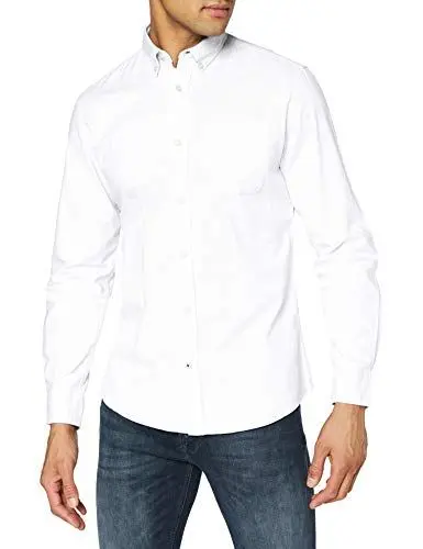 Produktbild: JACK&JONES Hemd Slim Fit Business Shirt mit Brusttasche Weiches Langarm Twill Oberteil JJEOXFORD, Größe Hemd:XL,Farben:Weiß