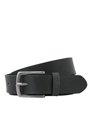 Produktbild: JACK&JONES Herren JACIAN Leather Belt Ledergürtel, Black, 90