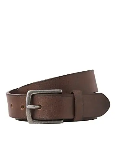 Produktbild: JACK & JONES Herren Jacian Leather Belt Ledergürtel 12227162 ,Brown Stone ,80