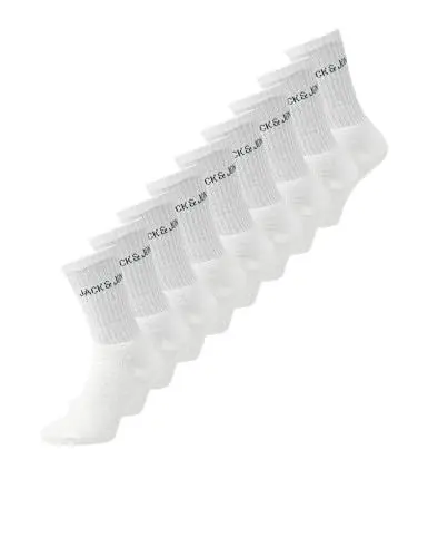 Produktbild: JACK & JONES Herren Jacregen Tennis Socks 9 Pack Noos Tennissocken, White/Pack:9XWhite, Einheitsgröße