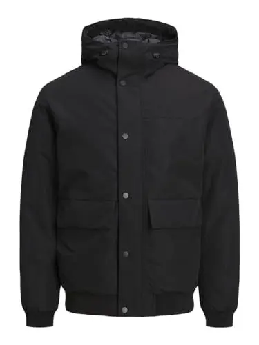 Produktbild: JACK & JONES Herren JJCHAMP Bomber Jacket Bomberjacke 12236023 ,Schwarz ,42