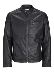 Produktbild: JACK & JONES Herren JJEDYLAN PU Biker Jacket NOOS 12261196,Schwarz,XL