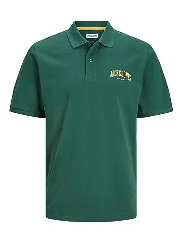 Produktbild: JACK & JONES Herren Jjejosh Polo Ss Sn Langarmhemd, Dark Green,XL