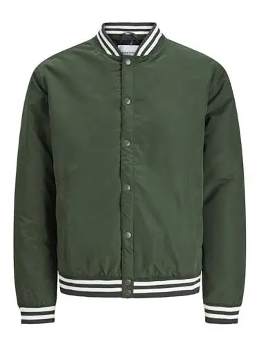 Produktbild: JACK & JONES Herren Jjwarrior College Bomber,Mountain View/Detail:with Tippings,M