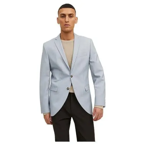 Produktbild: JACK & JONES Herren Blazer Jprsolaris Blazer Noos, Cashmere Blue/Fit:super Slim Fit, 50