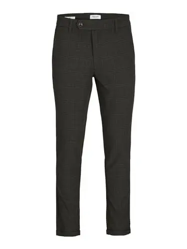 Produktbild: JACK & JONES Herren Jpstmarco Jjconnor AKM Noos Chinohose, Mulch/Detail:Check,28W / 32L