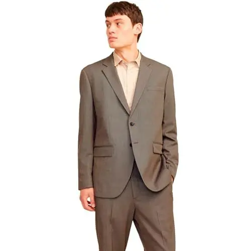 Produktbild: JACK&JONES Herren Jprbushwick Mathew Reg Blazer Noos Anzugjacke, Greige/Fit:Regular FIT, 54