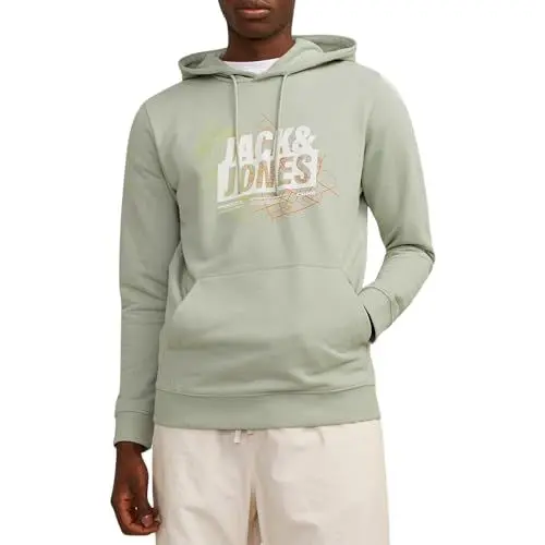 Produktbild: JACK & JONES Herren JCOMAP Summer Logo Sweat Hood Kapuzenpullover, Desert Sage,M